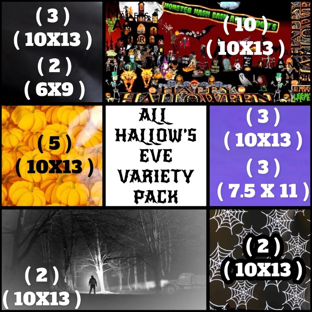 30 Pieces Halloween Variety Pack Poly Mailers, Shipping Envelopes - Picture 2 of 2